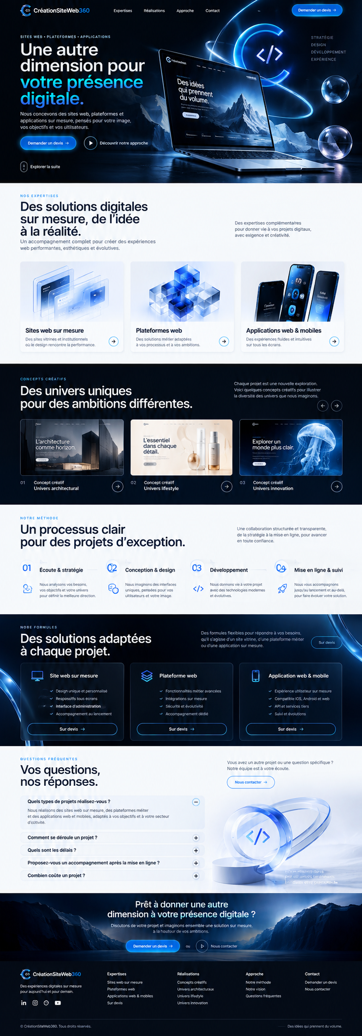 Visuel de la maquette Accueil
