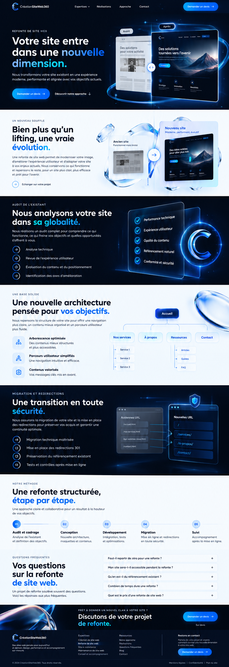 Visuel de la maquette Refonte de site web