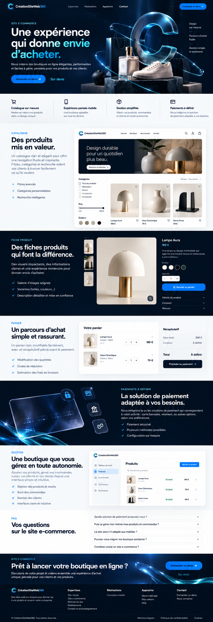 Visuel de la maquette Site e-commerce