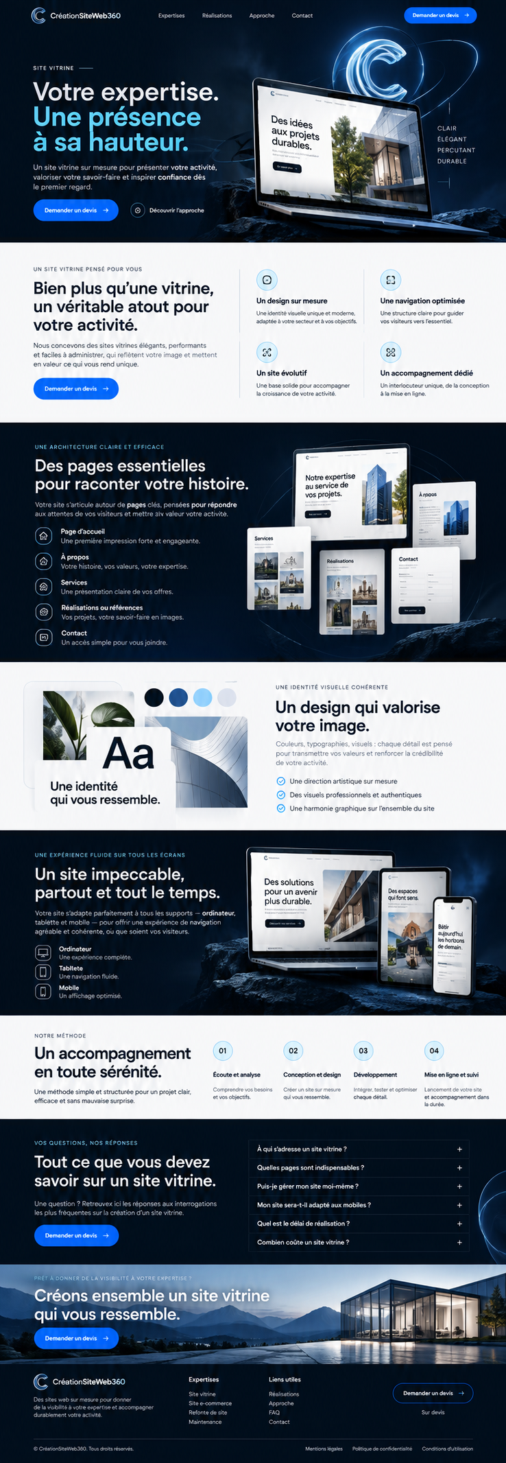 Visuel de la maquette Site vitrine